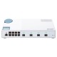 QSW-M408S, 8 port 1Gbps, 4 port 10GbE SFP+
