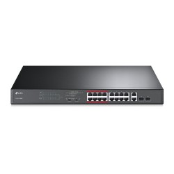 Switch PoE+ de 16 puertos a 10 100Mbps