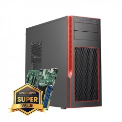 Workstation Mid-Tower Chassis (Red . Trim).