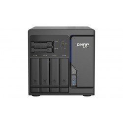 6-Bay QuTS hero NAS, built-in 2 M.2 NVMe SATA 6G